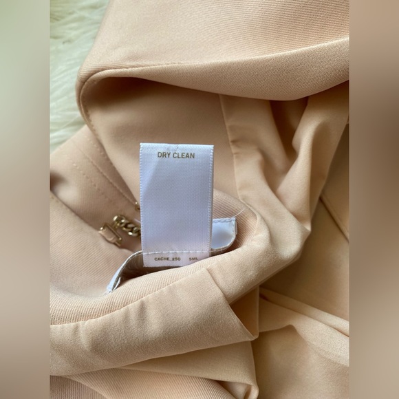 CACHE Open Front Draped Jacket Blazer Blush Pink Peach Sz 6 Sm/Md - Picture 7 of 7